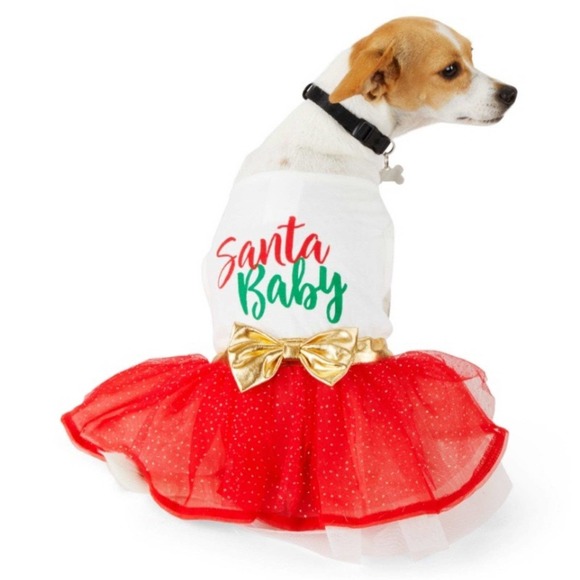 Small Merry Making Petco Razzle Dazzle Pet Dress Santa Baby Christmas Dog NEW - Picture 1 of 7